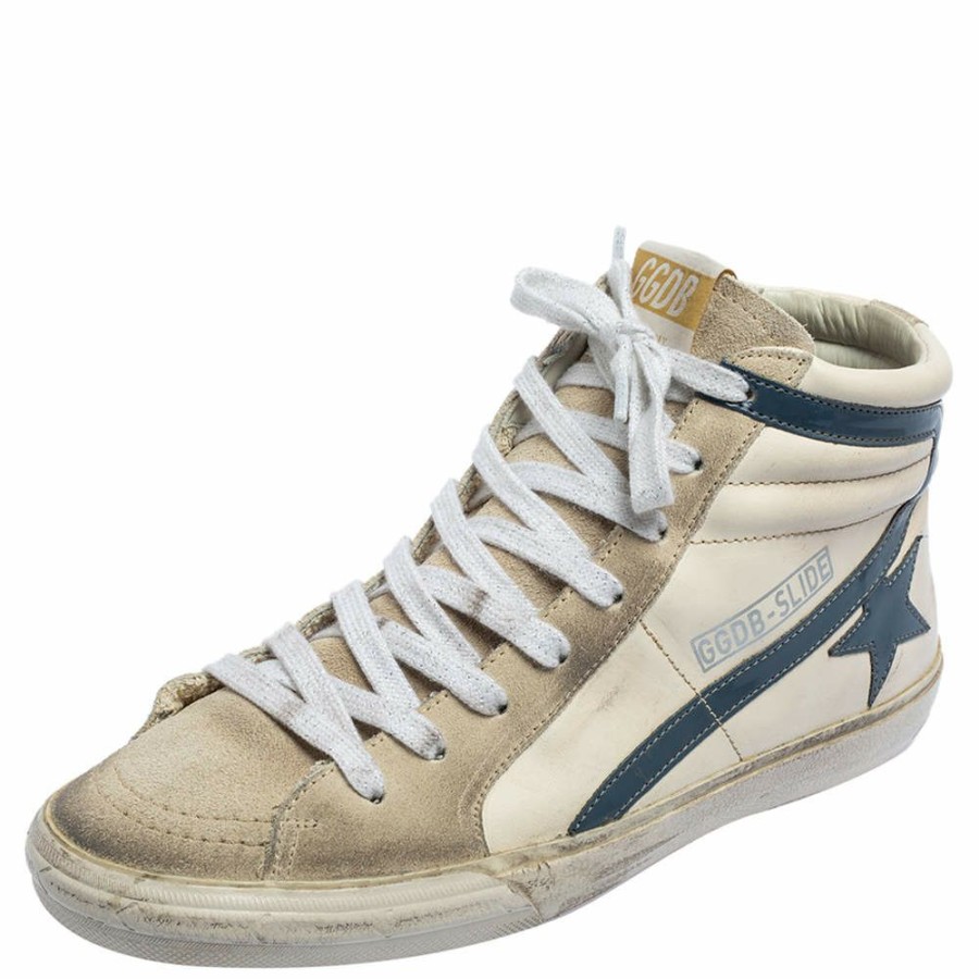 Men * | Golden Goose Leather And Suede Mid Star Sneakers Size 39 For Men Grey