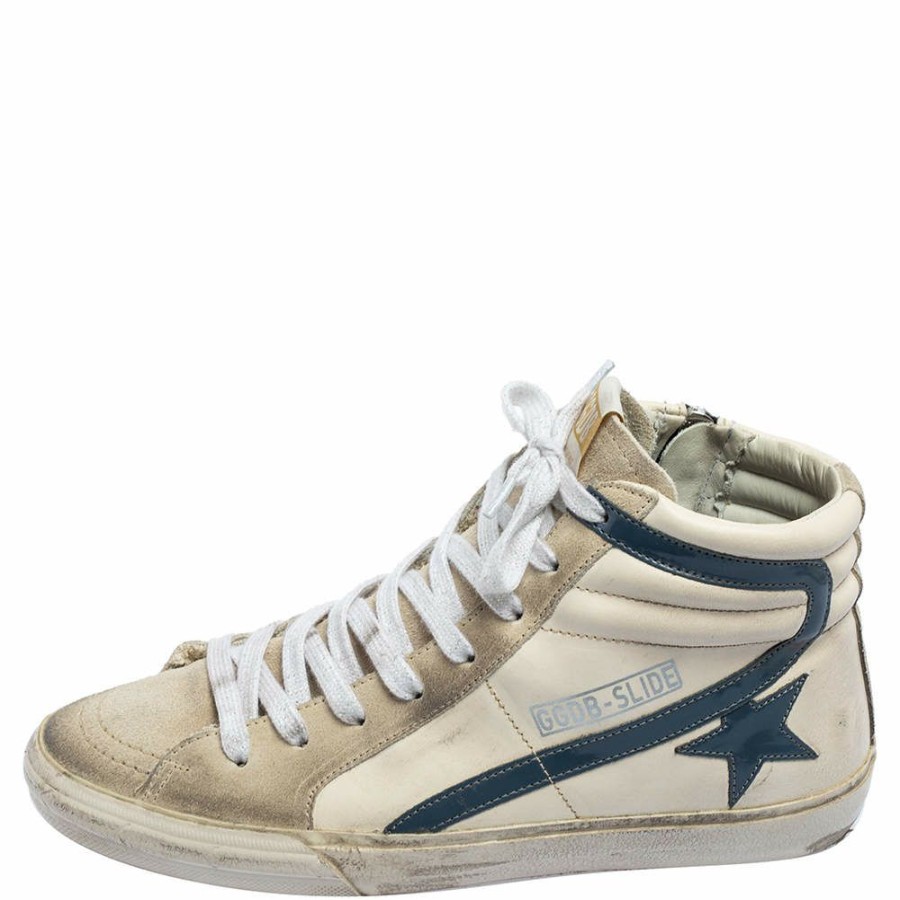 Men * | Golden Goose Leather And Suede Mid Star Sneakers Size 39 For Men Grey