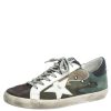 Men * | Golden Goose Canvas And Leather Star Applique Low Top Sneakers Size 40 For Men Multicolor