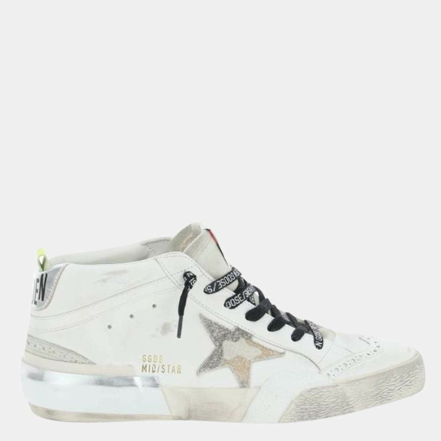 Men * | Golden Goose Mid Star Sneakers Eu 42 For Men White