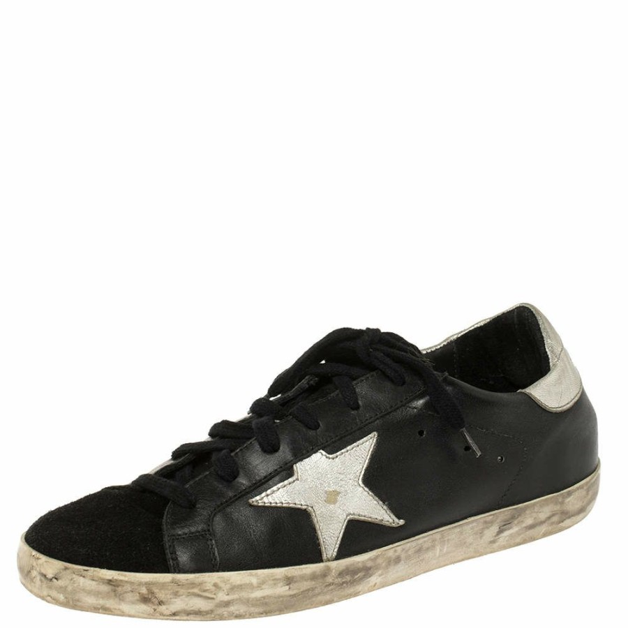 Men * | Golden Goose Leather Superstar Classic Sneakers Size 39 For Men Black