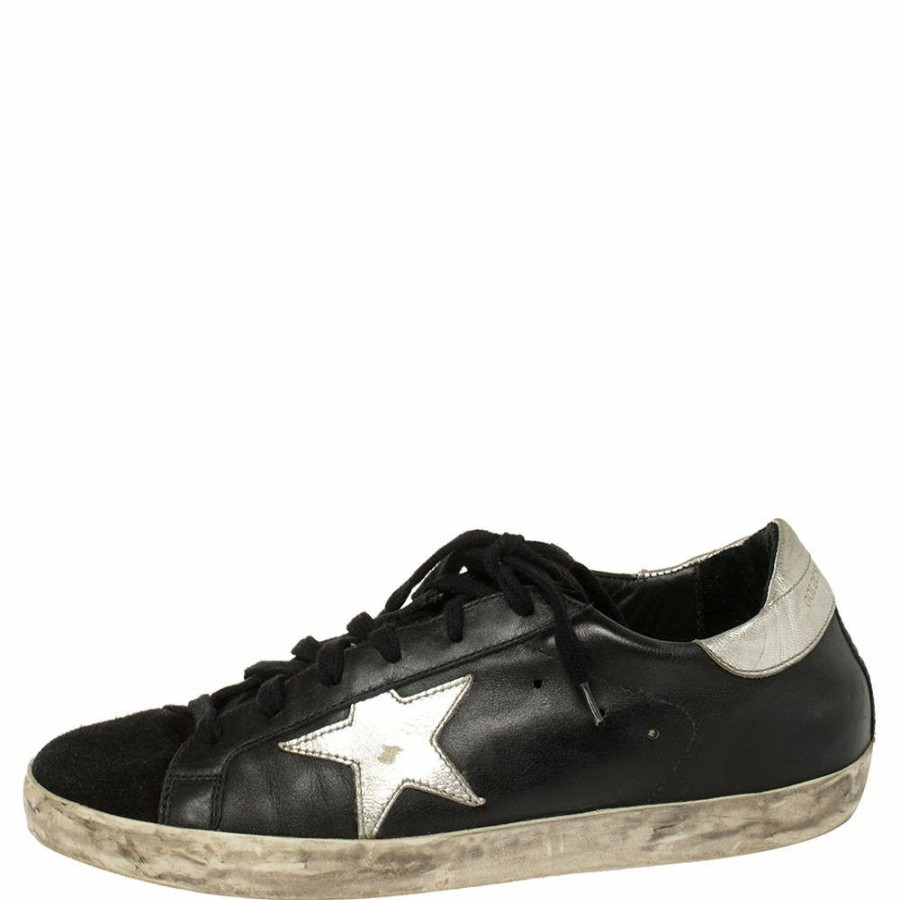 Men * | Golden Goose Leather Superstar Classic Sneakers Size 39 For Men Black