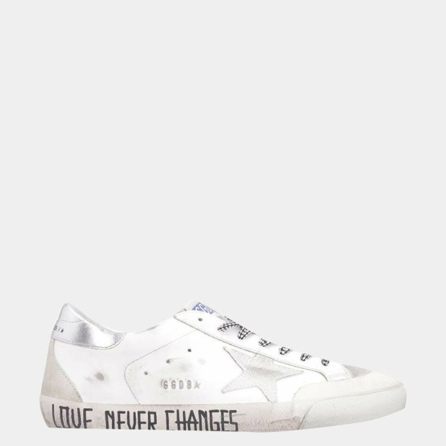 Men * | Golden Goose Leather Superstar Low-Top Sneakers Size Eu 45 For Men White