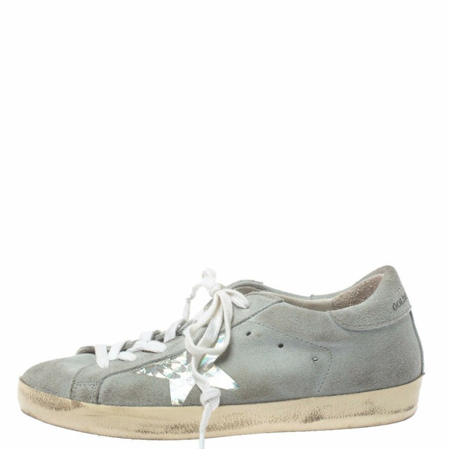 Women * | Golden Goose Suede Leather Superstar Low Top Sneakers Size 36 For Women Grey