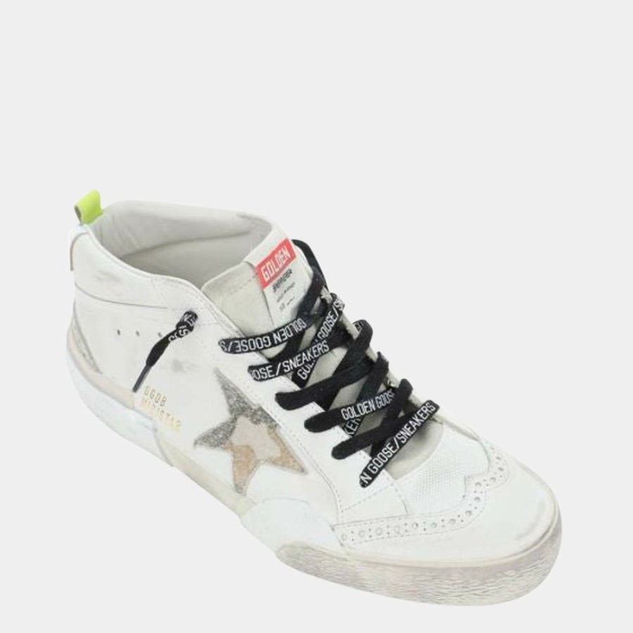 Men * | Golden Goose Mid Star Sneakers Eu 43 For Men White