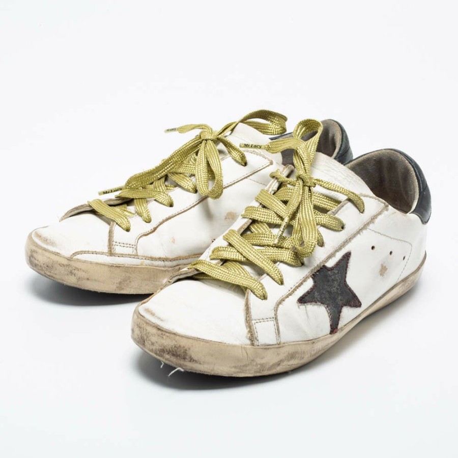 Women * | Golden Goose Leather Superstar Low-Top Sneakers Size 39 For Women White