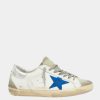 Men * | Golden Goose White And Blue Star Leather Superstar Sneakers Size Eu 42 For Men Blue,White