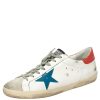 Men * | Golden Goose Leather And Suede Superstar Low Top Sneakers Size 46 For Men White