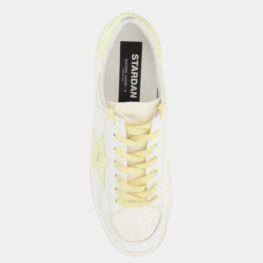 Men * | Golden Goose White/Yellow Stardan Sneakers Size Eu 42 For Men White,Yellow