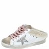 Women * | Golden Goose /Beige Leather And Suede Superstar Sabot Shearling Sneakers Size 38 For Women White