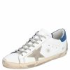 Men * | Golden Goose /Blue Leather Superstar Sneakers Size Eu 41 For Men White