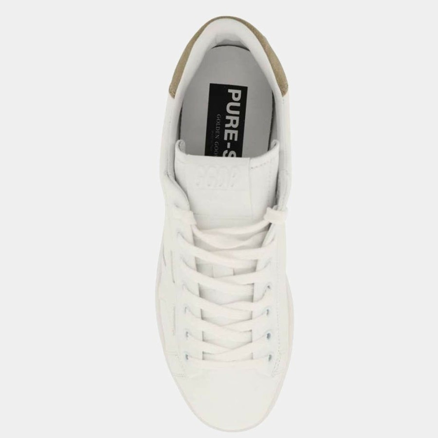 Men * | Golden Goose White/Brown Purestar Sneakers Size Eu 41 For Men Brown,White