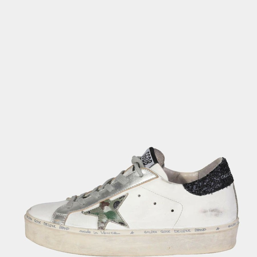 Women * | Golden Goose Wmns Hi Star Camouflage Sneaker Eu 38 For Women White