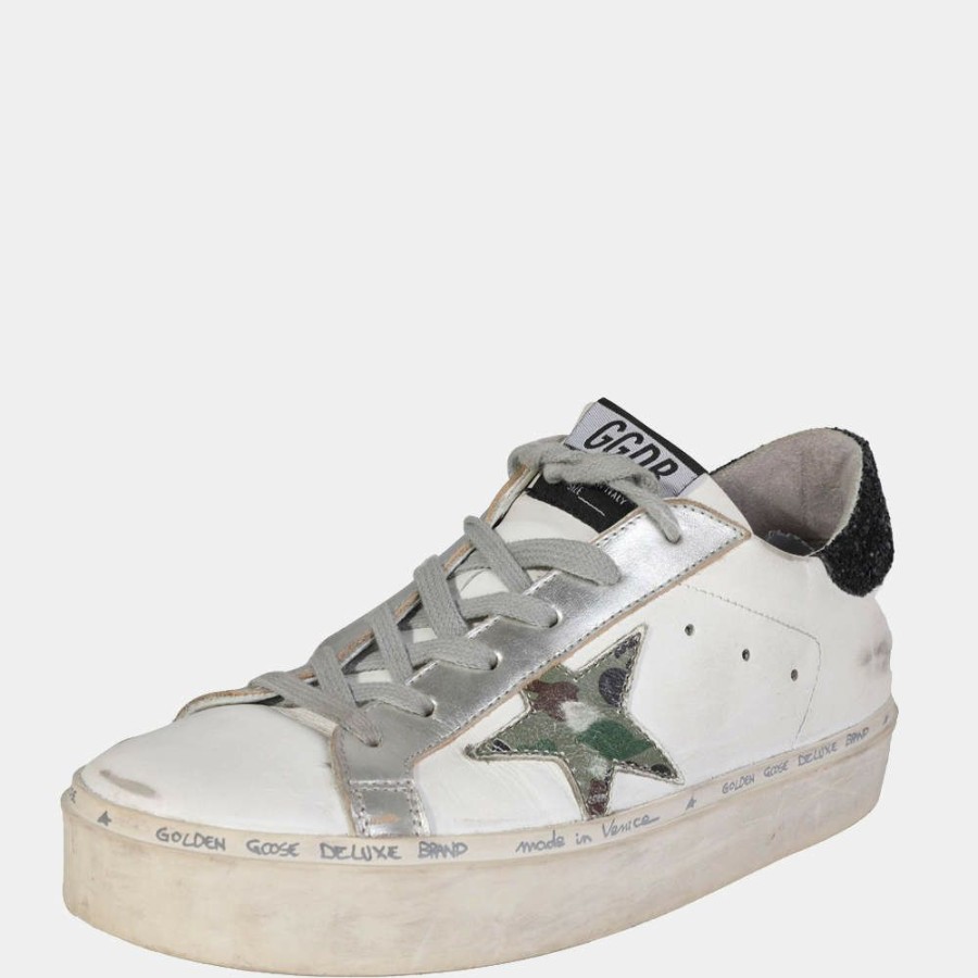 Women * | Golden Goose Wmns Hi Star Camouflage Sneaker Eu 38 For Women White