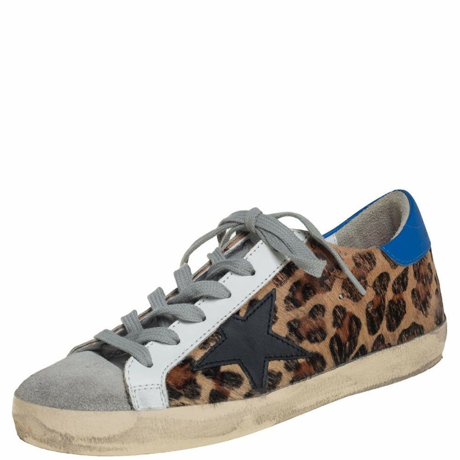 Women * | Golden Goose Leopard Print Fur And Leather Sneakers Size 37 For Women Multicolor