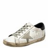 Women * | Golden Goose Leather And Suede Superstar Low Top Sneakers Size 37 For Women White