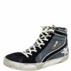 Men * | Golden Goose /Grey Suede And Leather High Top Sneakers Size 42 For Men Black