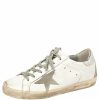 Women * | Golden Goose Leather Superstar Low Top Sneakers Size 38 For Women White