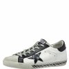 Women * | Golden Goose Tricolor Suede And Leather Superstar Low Top Sneakers Size 39 For Women White